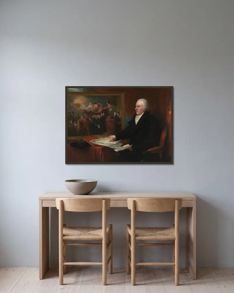 John Eardley Wilmot von Benjamin West gerahmt an einer Wand
