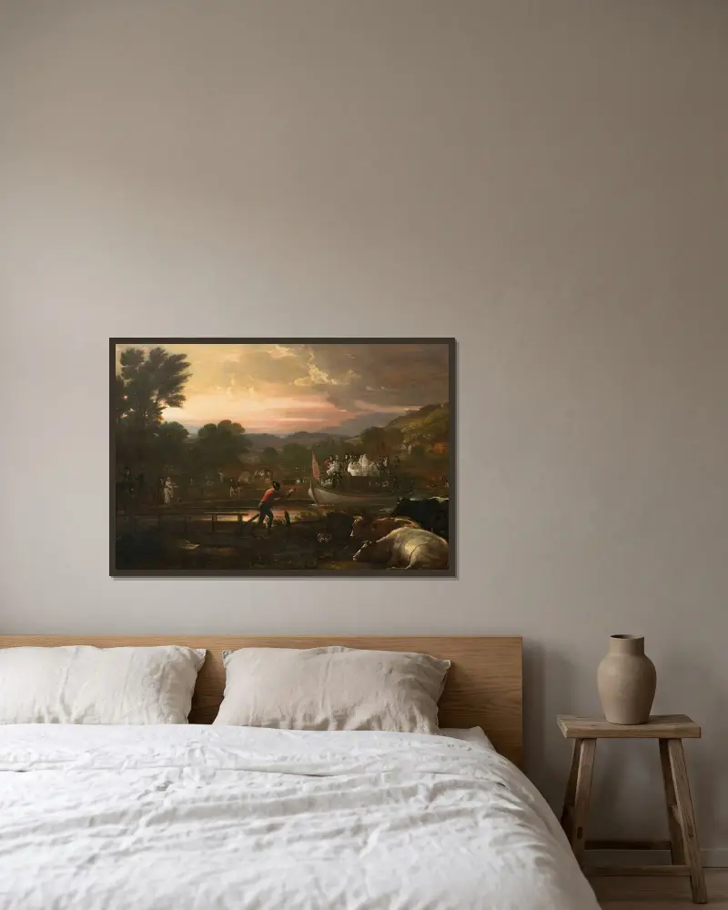 Paddington Canal von Benjamin West gerahmt an einer Wand