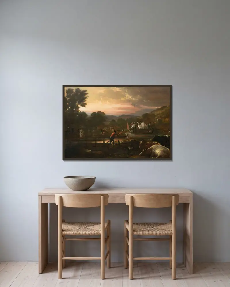 Paddington Canal von Benjamin West gerahmt an einer Wand