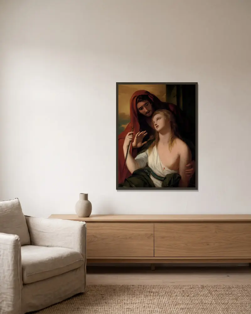 Paetus a Arria, Benjamin West v rámu na stěně