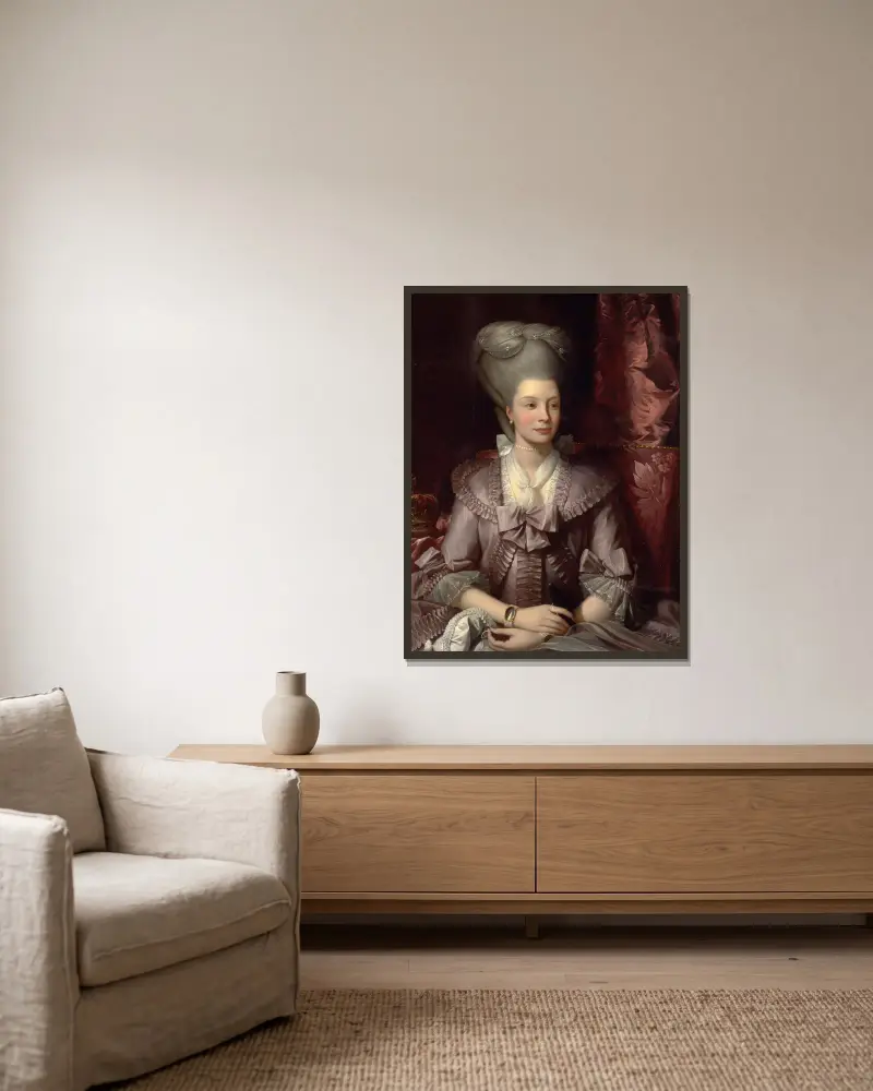 Královna Charlotte, Benjamin West v rámu na stěně