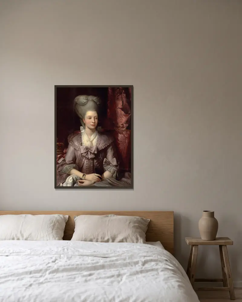 Královna Charlotte, Benjamin West v rámu na stěně