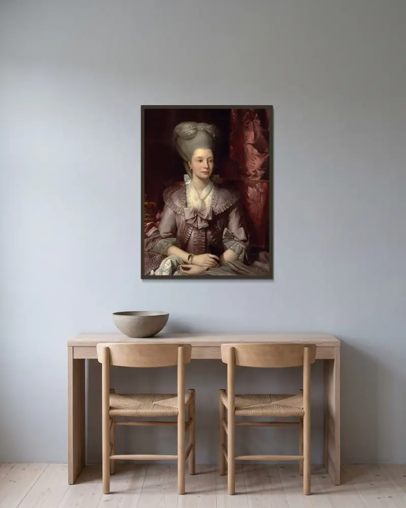 Královna Charlotte, Benjamin West v rámu na stěně