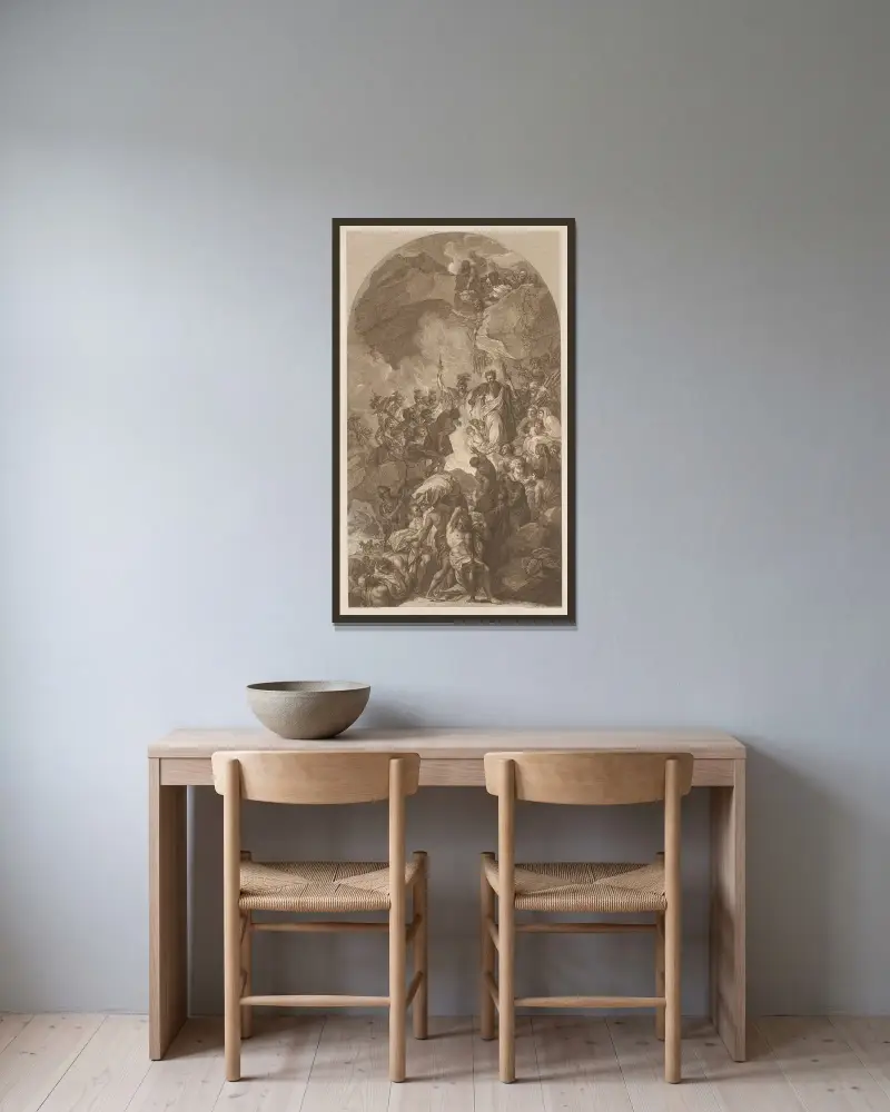 Heiliger Paulus von Benjamin West gerahmt an einer Wand