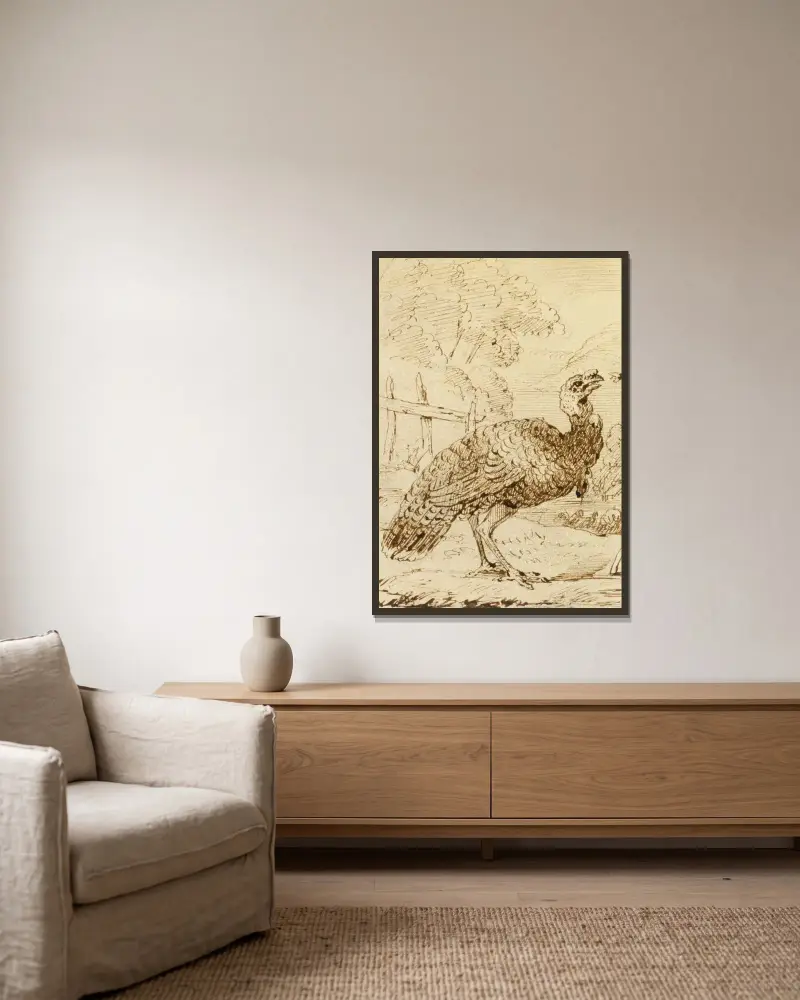 Truthahn – Nr. 2 von Benjamin West gerahmt an einer Wand