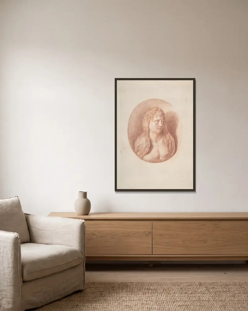 Presumed Portrait of Alexander the Great av Bernard Picart inramad på en vägg