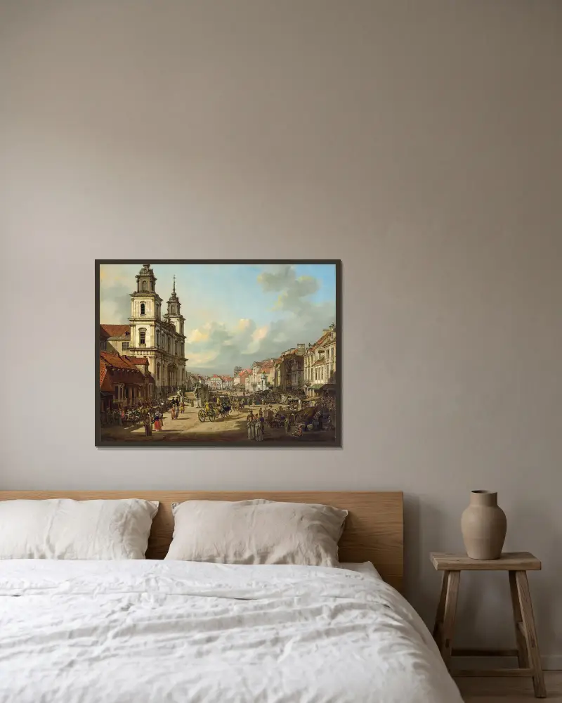 Church of the Holy Cross in Warsaw av Bernardo Bellotto inramad på en vägg