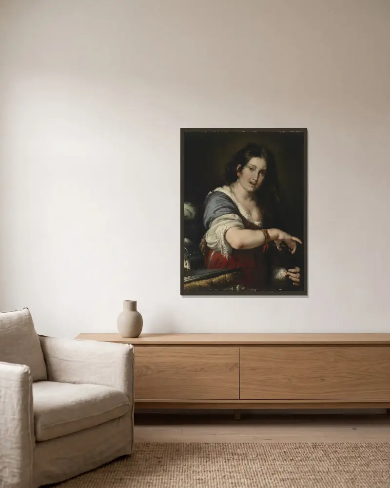 Berenice von Bernardo Strozzi gerahmt an einer Wand