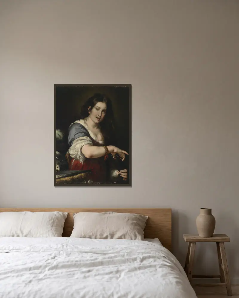 Berenice von Bernardo Strozzi gerahmt an einer Wand
