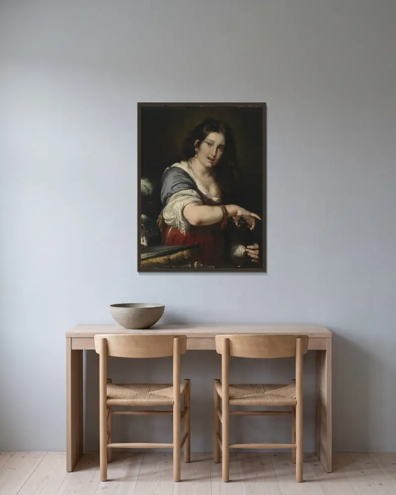 Berenice von Bernardo Strozzi gerahmt an einer Wand