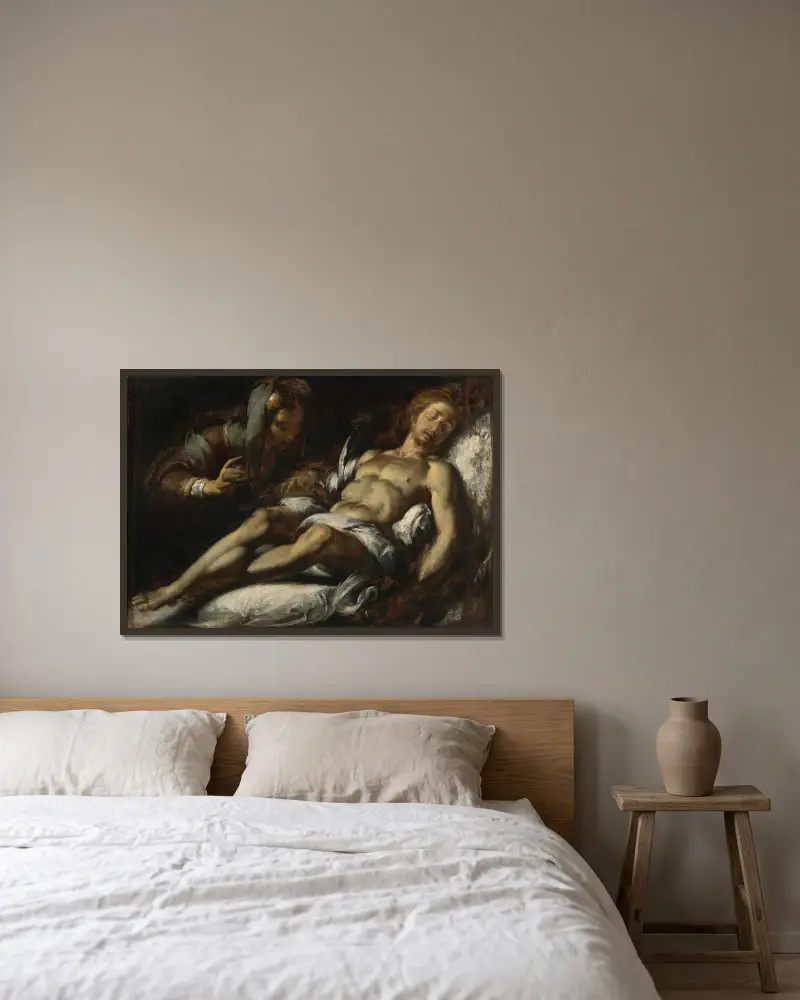 Pietà, Bernardo Strozzi v rámu na stěně