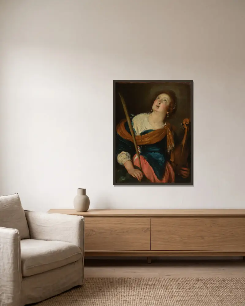 Svatá Cecilie, Bernardo Strozzi v rámu na stěně