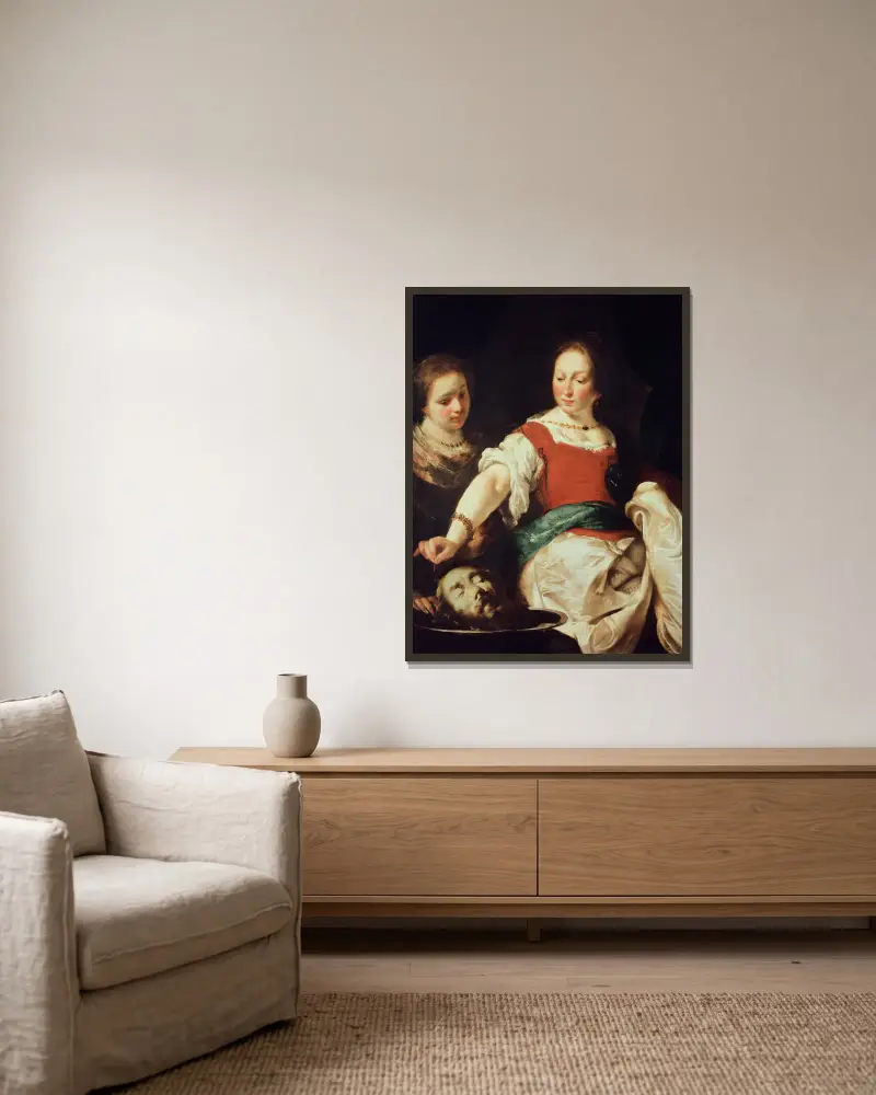 Salome von Bernardo Strozzi gerahmt an einer Wand