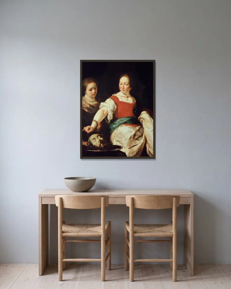 Salome von Bernardo Strozzi gerahmt an einer Wand