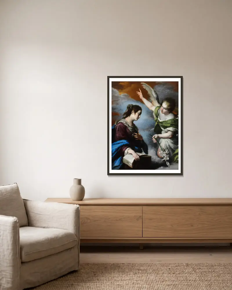 Zvěstování, Bernardo Strozzi v rámu na stěně