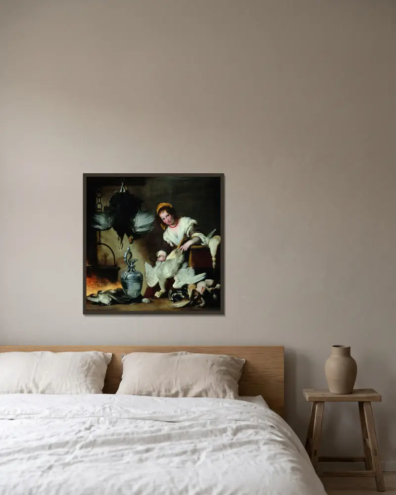 Kuchařka, Bernardo Strozzi v rámu na stěně