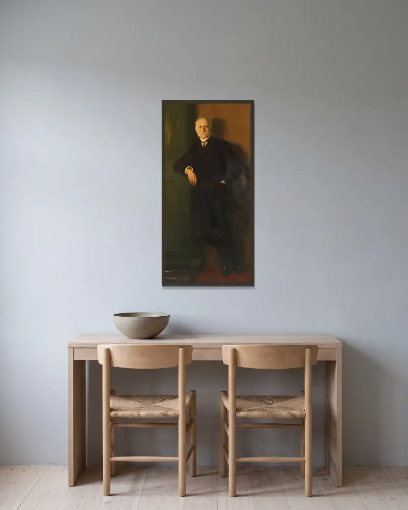 Baron Fredrik von Essen av Bernhard Österman inramad på en vägg