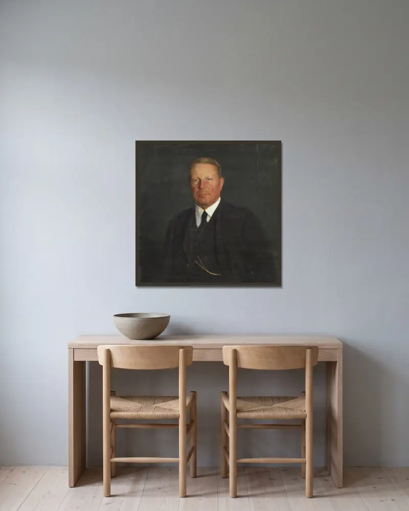 Direktor Duncker, Malmö von Bernhard Österman gerahmt an einer Wand