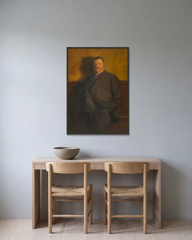 Ernst von Stubenrauch, Police Prefect of Berlin av Bernhard Österman inramad på en vägg