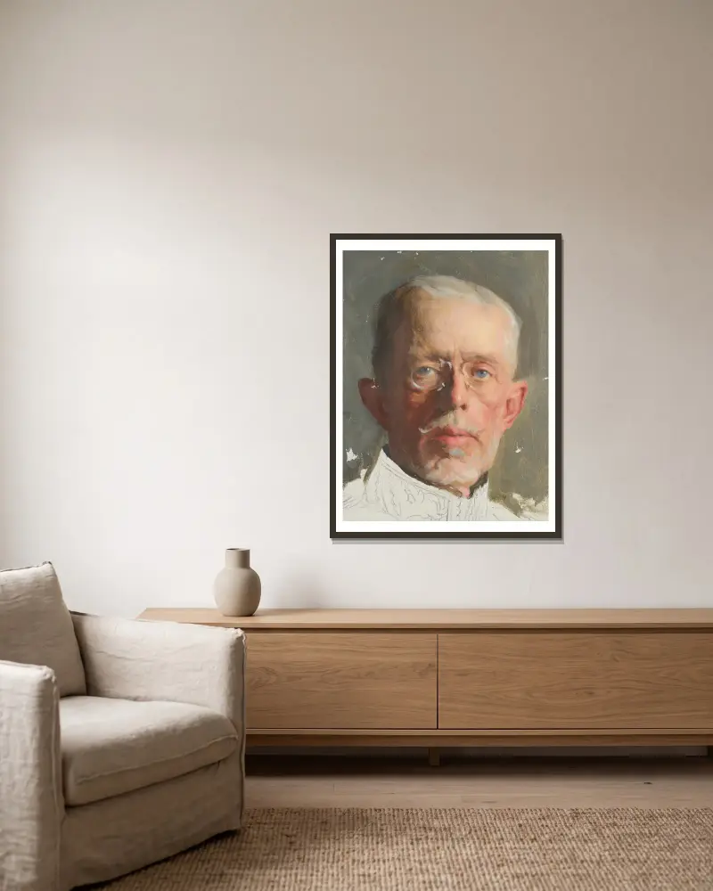 Gustav V von Bernhard Österman gerahmt an einer Wand