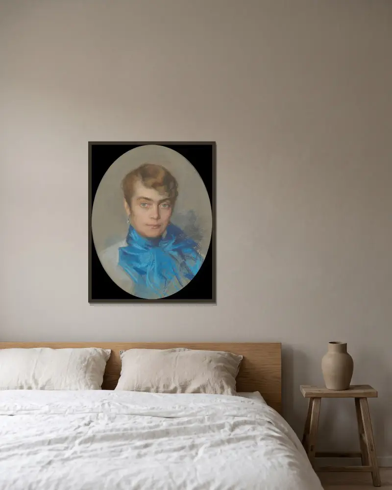 Hilda Österman av Bernhard Österman inramad på en vägg