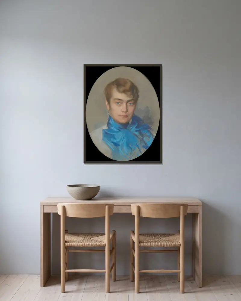 Hilda Österman av Bernhard Österman inramad på en vägg