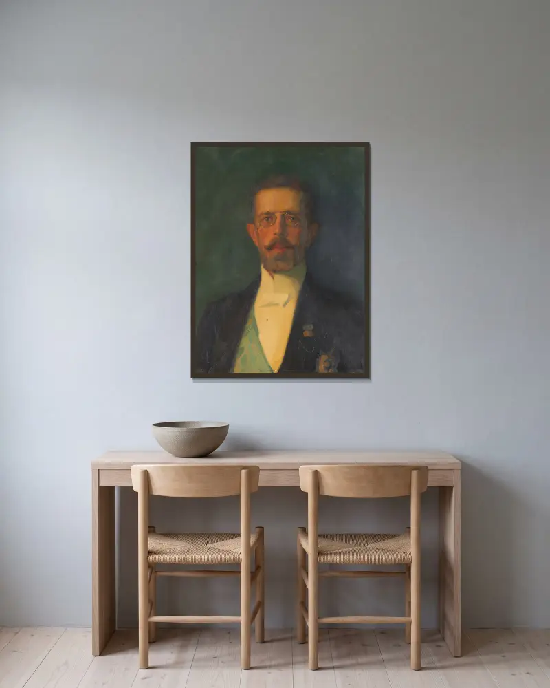 Král Gustav V, – Nr. 1, Bernhard Österman v rámu na stěně
