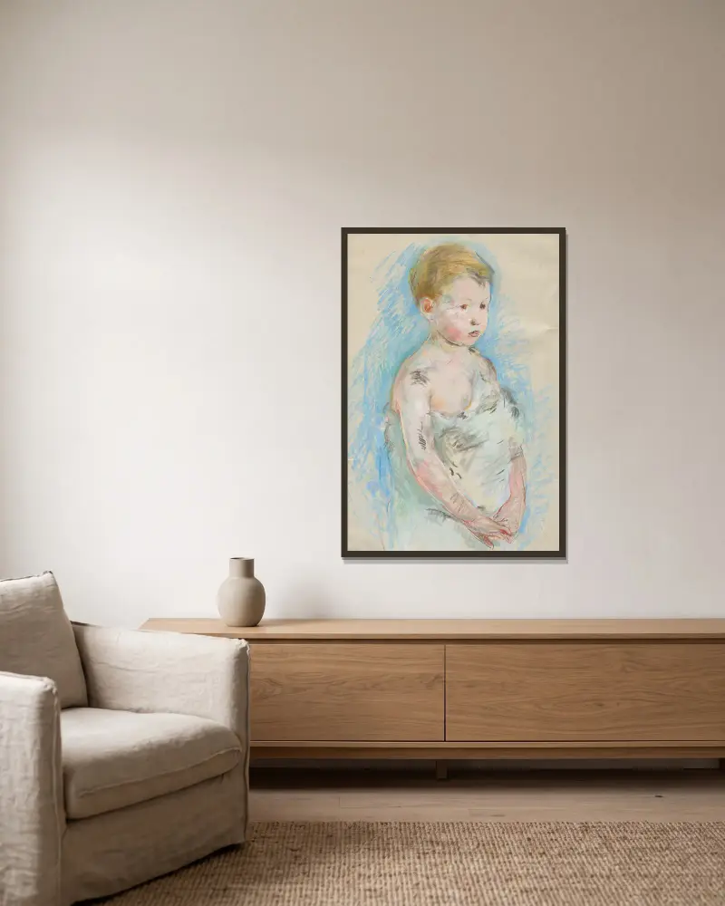 Der kleine Saint-Jean von Berthe Morisot gerahmt an einer Wand