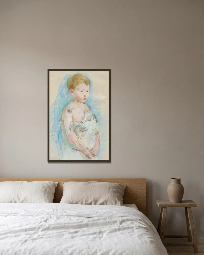 Der kleine Saint-Jean von Berthe Morisot gerahmt an einer Wand