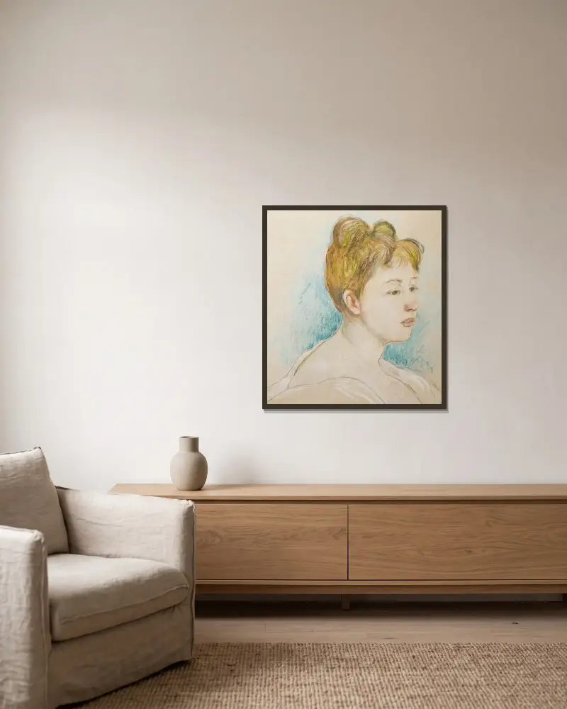 Miss P, Berthe Morisot v rámu na stěně