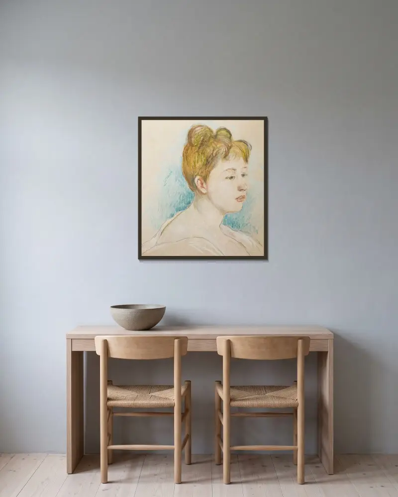 Miss P, Berthe Morisot v rámu na stěně
