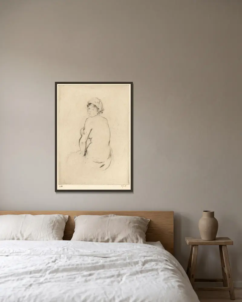 Akt von Berthe Morisot gerahmt an einer Wand