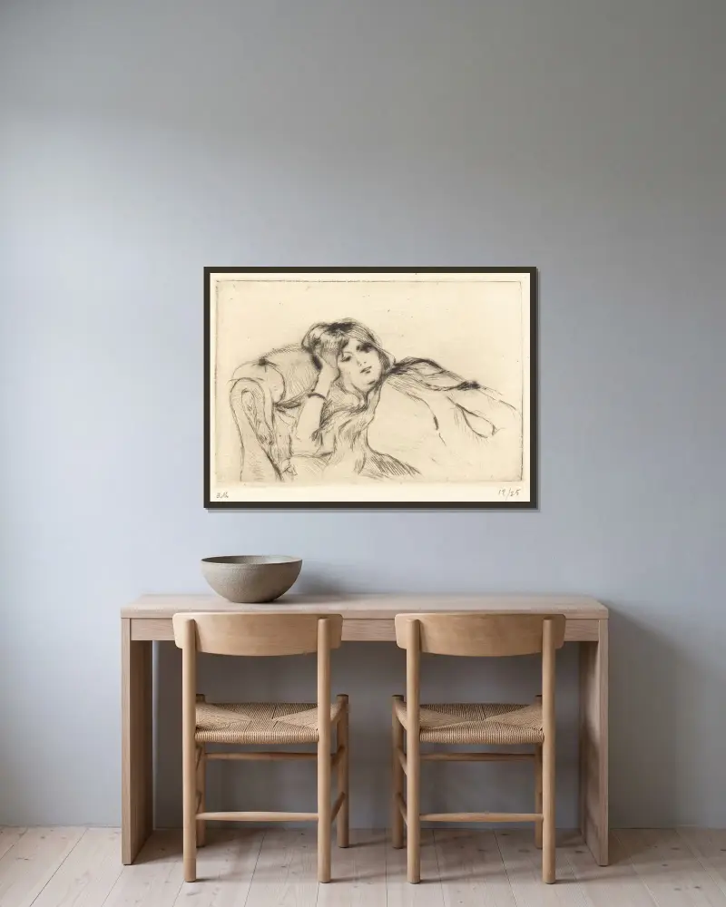 Odpočinek, Berthe Morisot v rámu na stěně