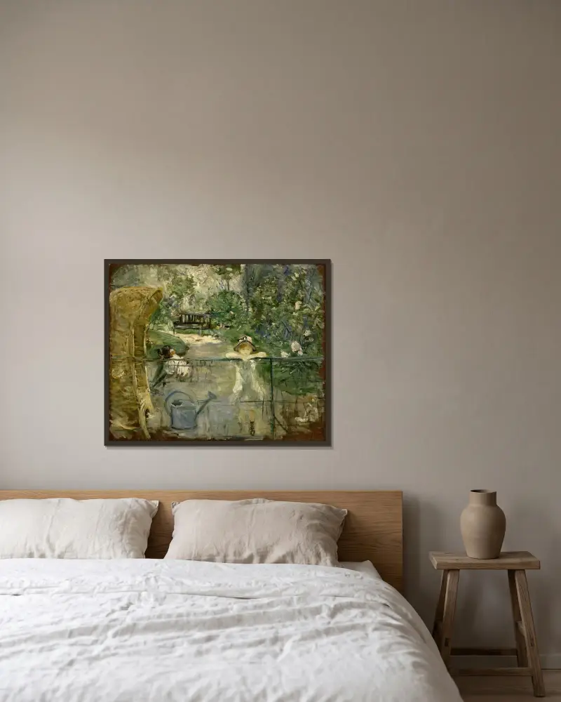 Der Korbstuhl von Berthe Morisot gerahmt an einer Wand