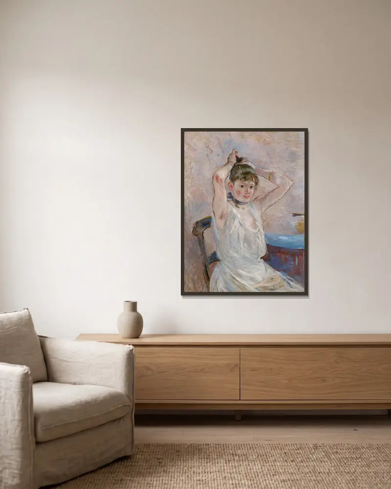 Koupel, Berthe Morisot v rámu na stěně