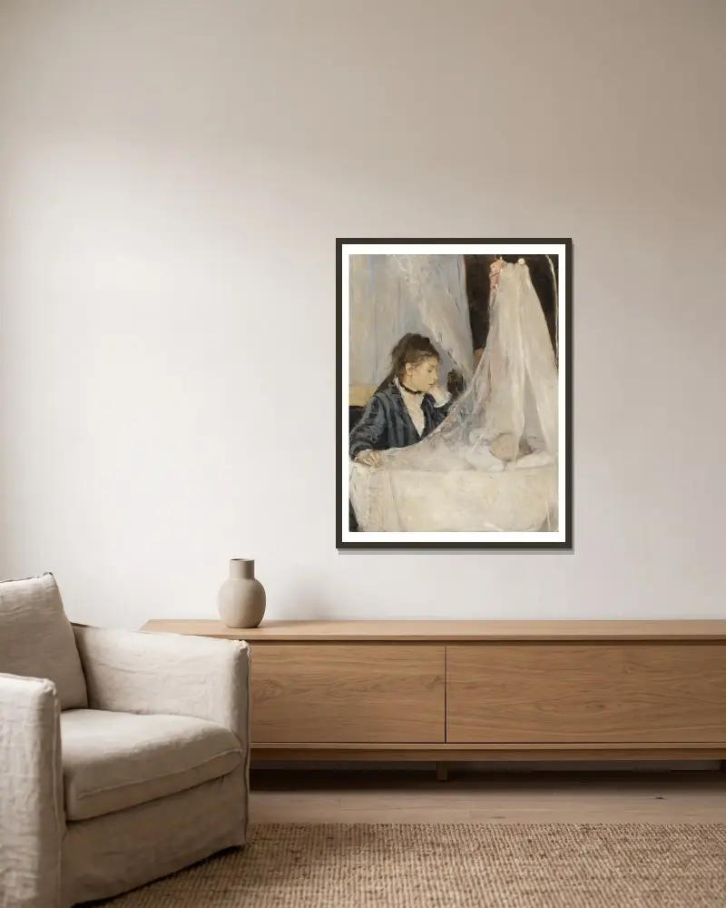 Kolébka, Berthe Morisot v rámu na stěně