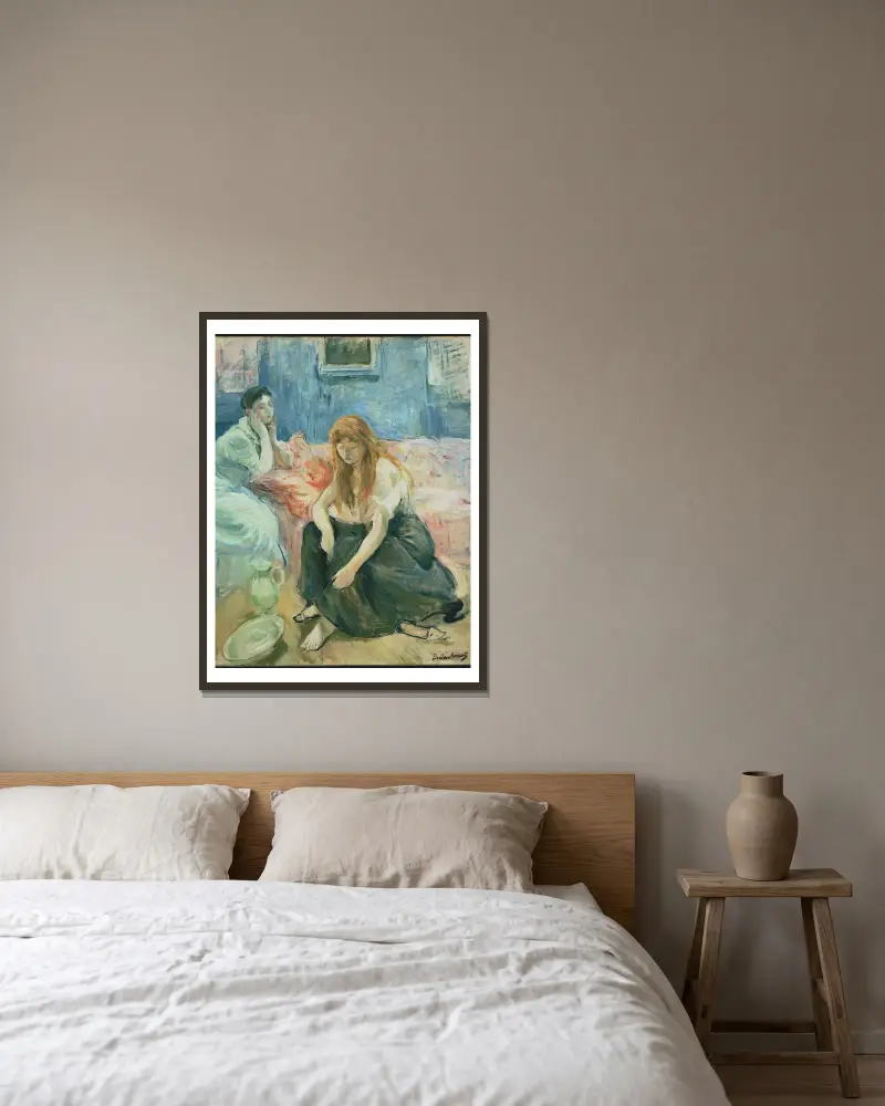 Dvě dívky, Berthe Morisot v rámu na stěně