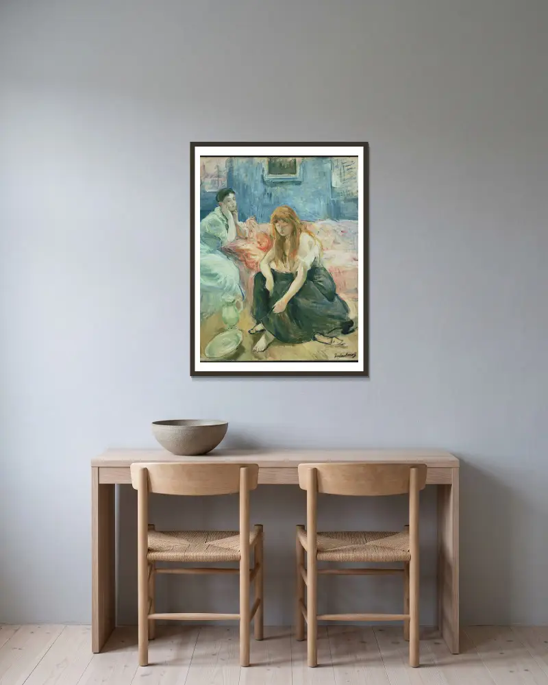 Dvě dívky, Berthe Morisot v rámu na stěně