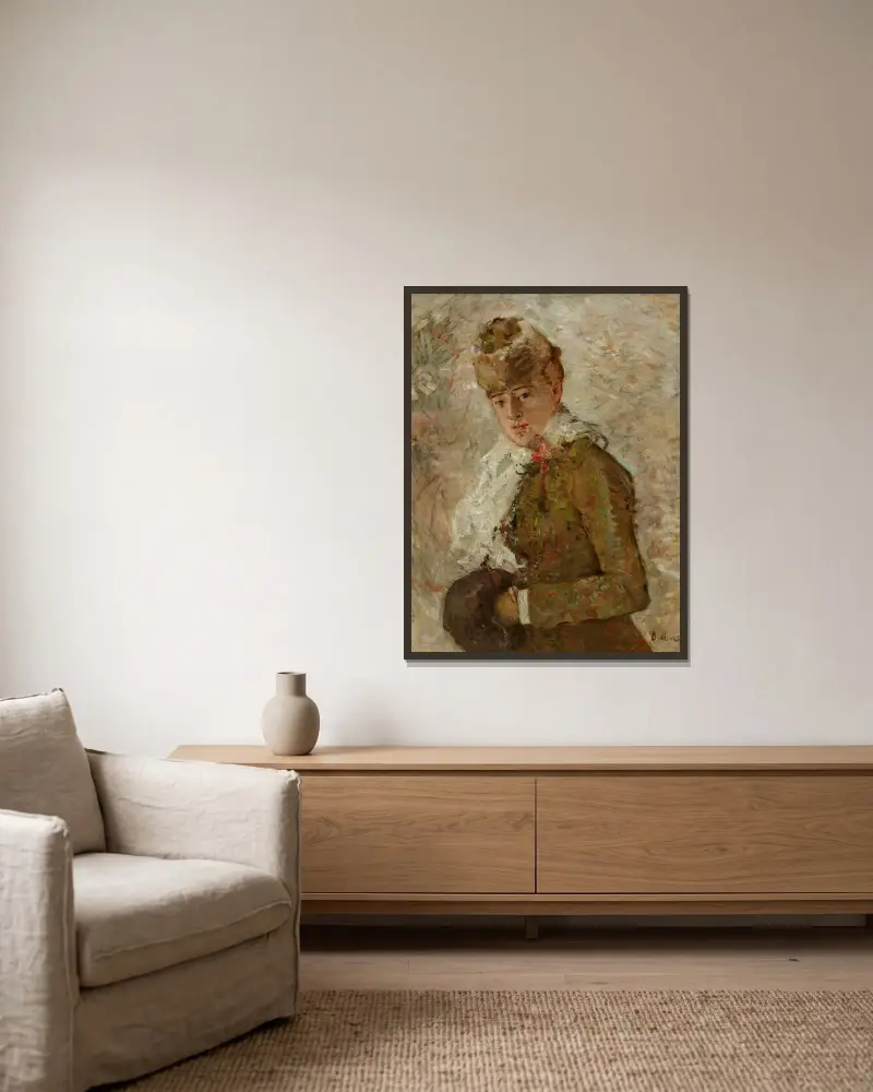 Zima, Berthe Morisot v rámu na stěně