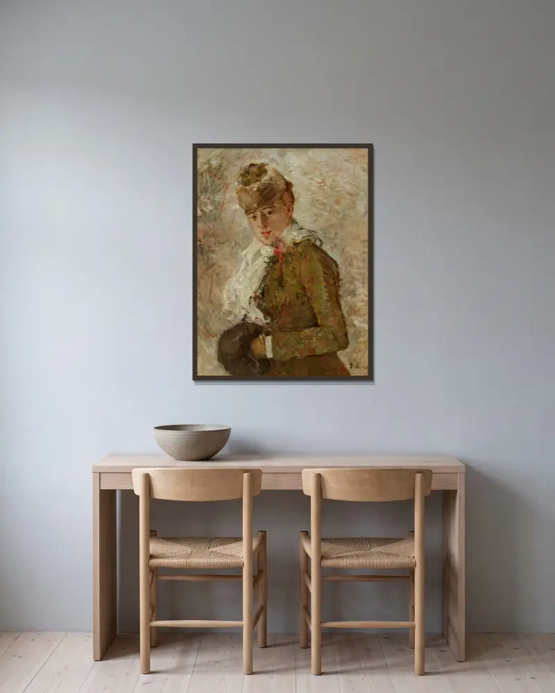 Zima, Berthe Morisot v rámu na stěně