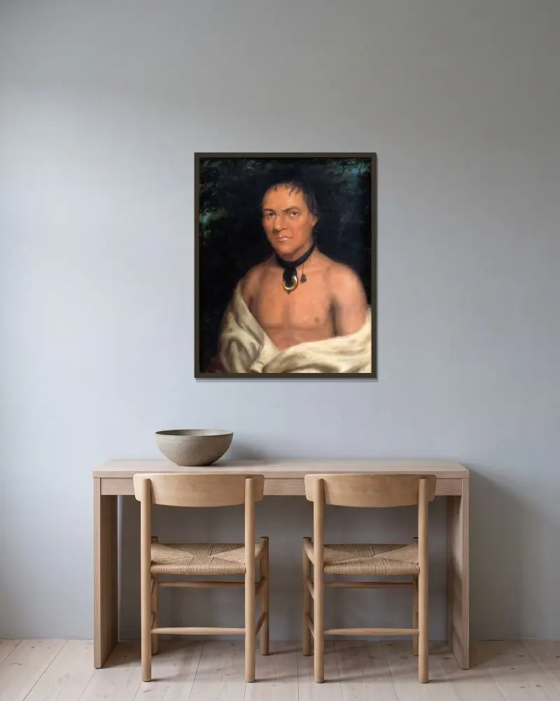 Co-sne-boin von Charles Bird King gerahmt an einer Wand