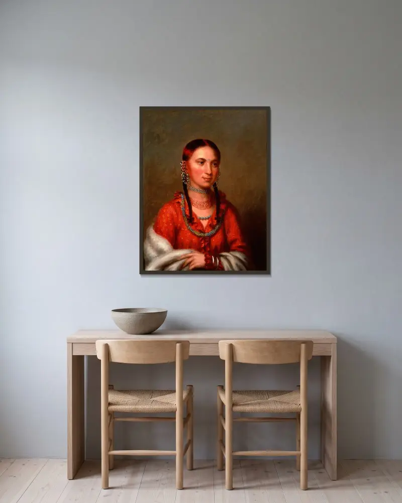 Hayne Hudjihini (Eagle Of Delight), Oto av Charles Bird King inramad på en vägg