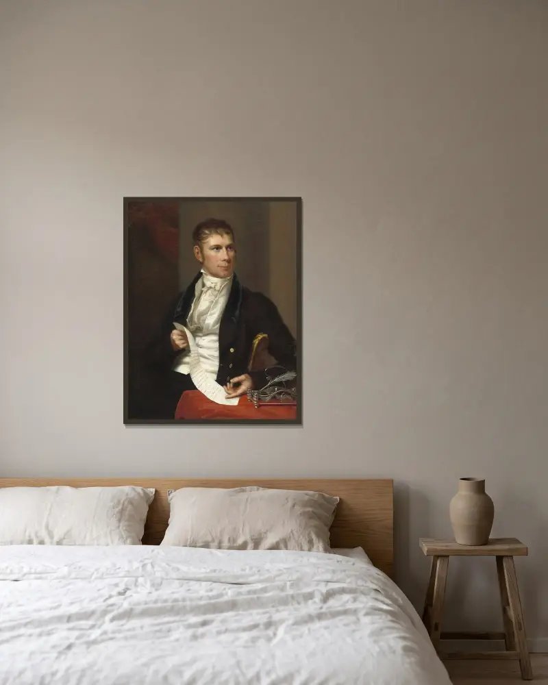 Henry Clay av Charles Bird King inramad på en vägg