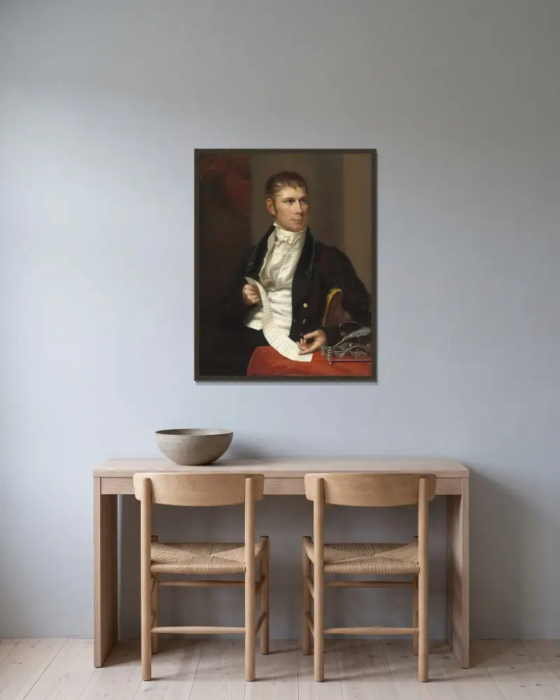 Henry Clay av Charles Bird King inramad på en vägg