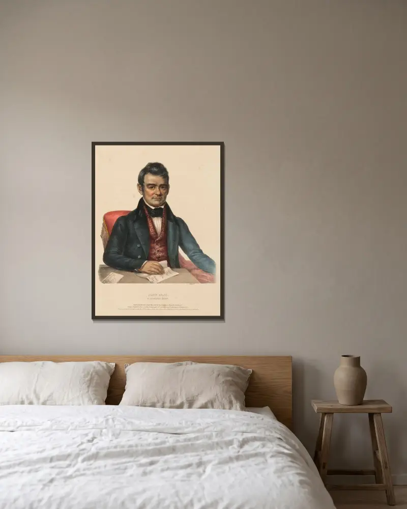 John Ross. A Cherokee Chief av Charles Bird King inramad på en vägg