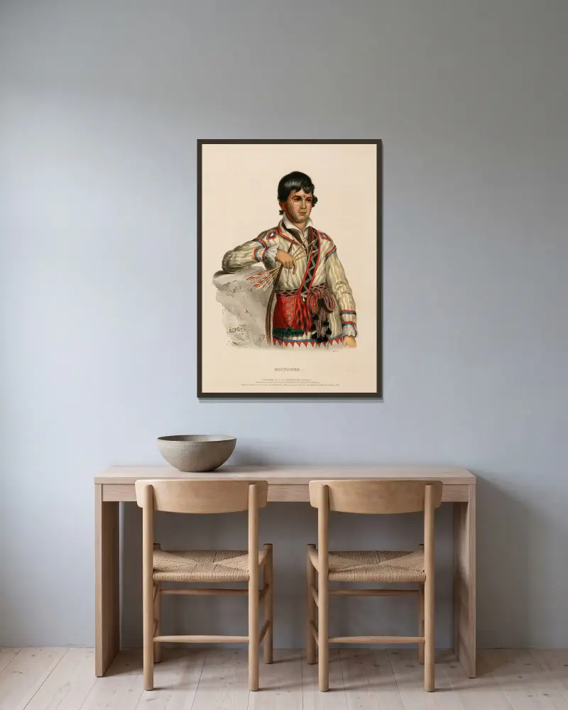 Mistippee von Charles Bird King gerahmt an einer Wand