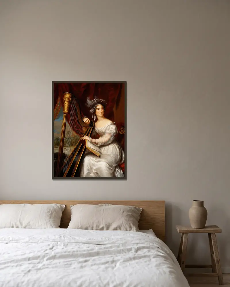 Mrs. John Quincy Adams von Charles Bird King gerahmt an einer Wand
