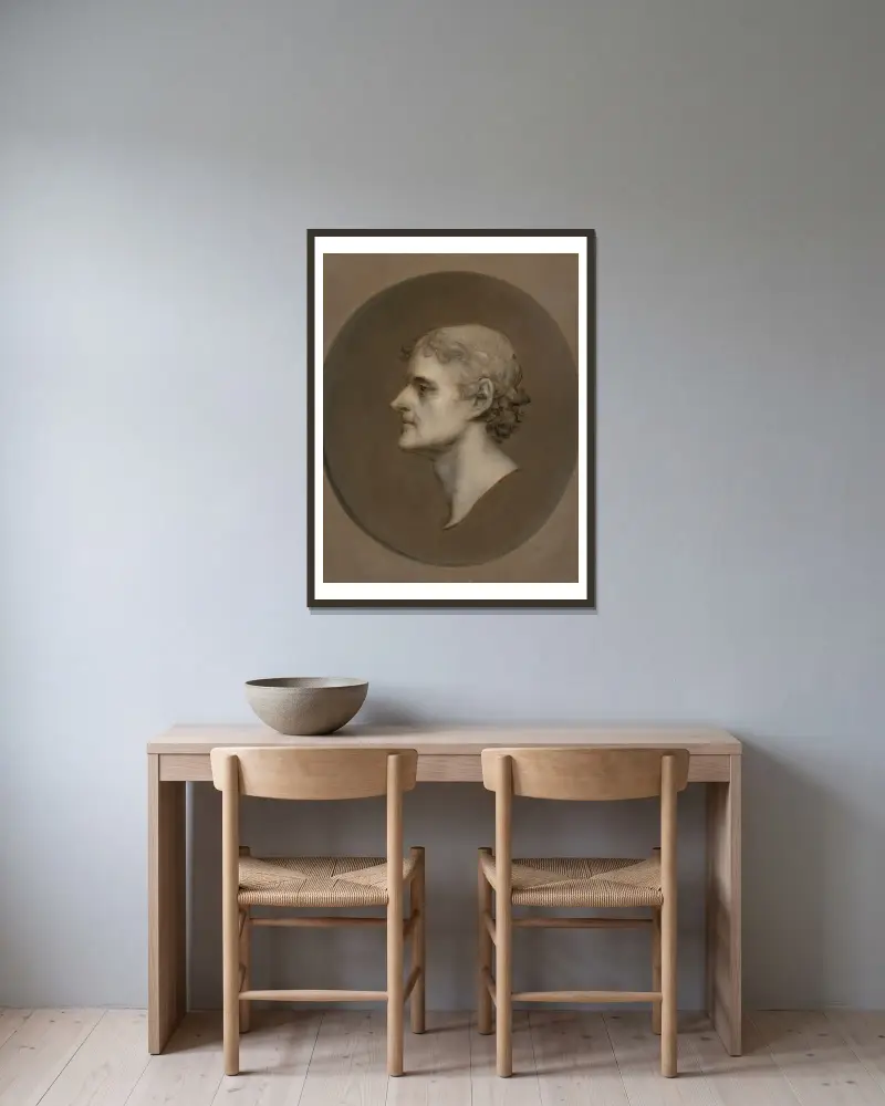 Thomas Jefferson, Charles Bird King v rámu na stěně