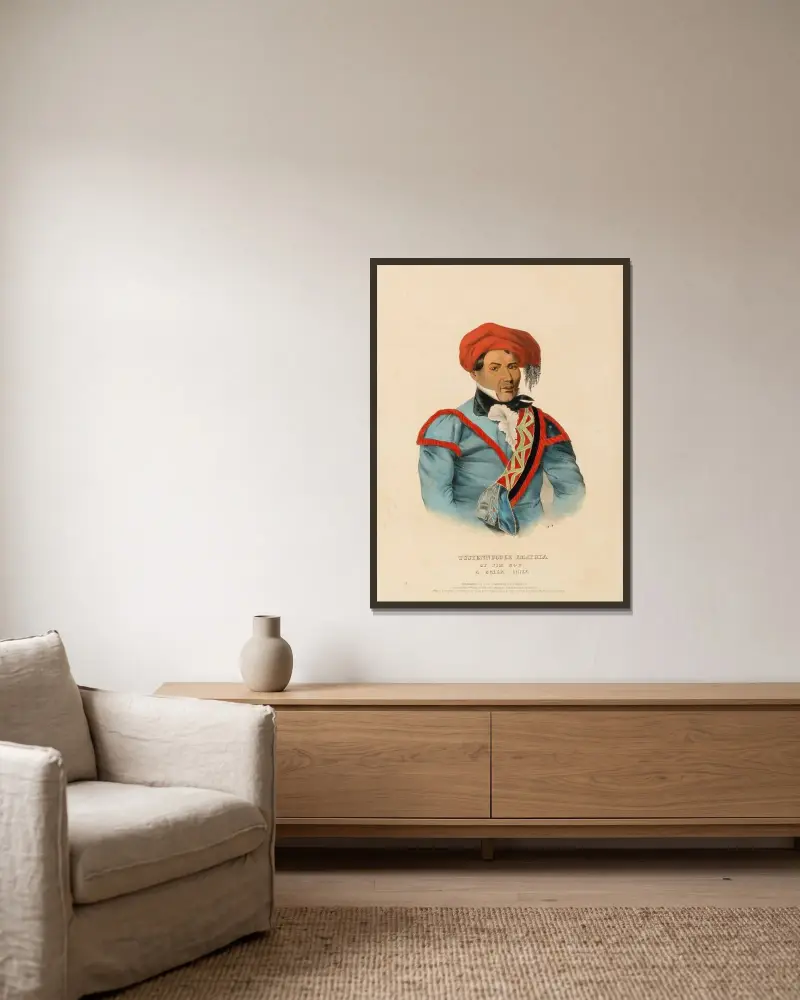 Tustennuggee Emathla von Charles Bird King gerahmt an einer Wand