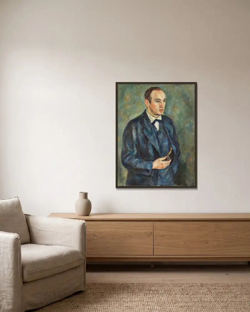 Portrait of Carl Ryd av Birger Simonsson inramad på en vägg